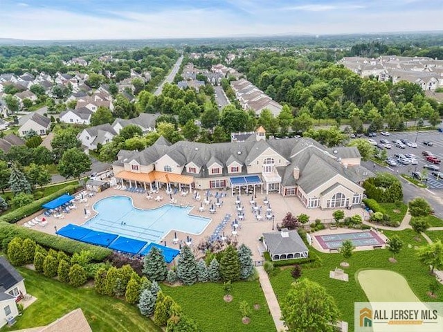 7203 Minuteman Ln, Franklin, NJ 08873 - drone / aerial view of a pool