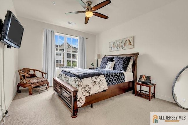 7203 Minuteman Ln, Franklin, NJ 08873 - carpeted bedroom with baseboards and a ceiling fan