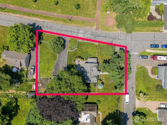 10 Shaw Dr, Franklin, NJ 08528 - aerial view of property and surrounding area with property parcel outlined