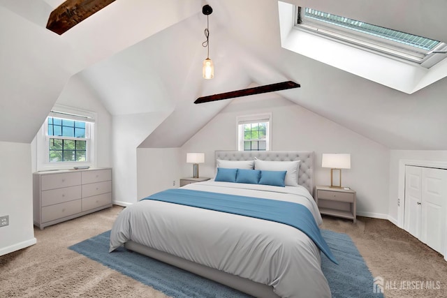 10 Shaw Dr, Franklin, NJ 08528 - carpeted bedroom featuring vaulted ceiling and baseboards