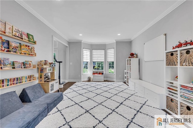 11 Hawk Ct, East Brunswick, NJ 08816 - bedroom with recessed lighting, crown molding, and wood finished floors