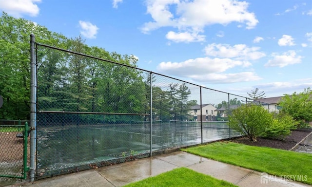 1037 Cricket Ln, Woodbridge Proper, NJ 07095 - view of tennis court with a gate