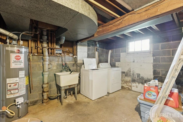 796 Curie Rd, North Brunswick, NJ 08902 - below grade area with water heater and washer and dryer
