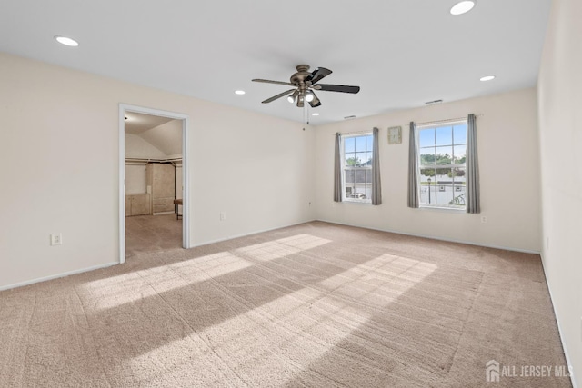 96 Lark Dr, South River, NJ 08882 - carpeted spare room with recessed lighting and a ceiling fan