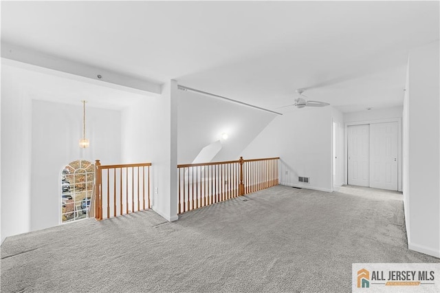 1177 Morning Glory Dr Unit 1177, Monroe, NJ 08831 - carpeted empty room with ceiling fan and lofted ceiling