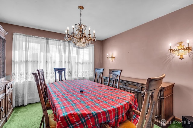 72-74 Sabo St, Carteret, NJ 07008 - dining room featuring a chandelier and carpet floors