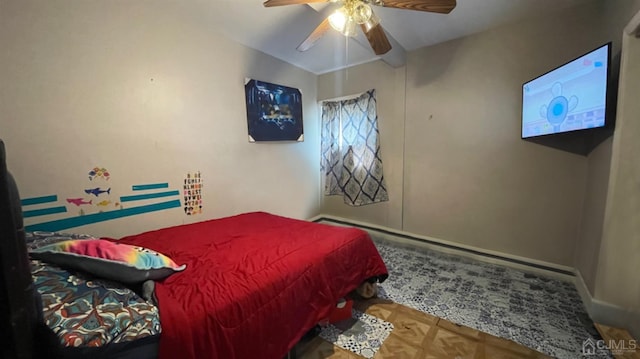 bedroom with ceiling fan