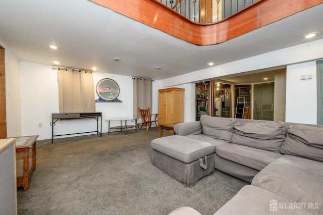 4 Ashwood Pl, North Brunswick, NJ 08902 - living room featuring recessed lighting and carpet floors