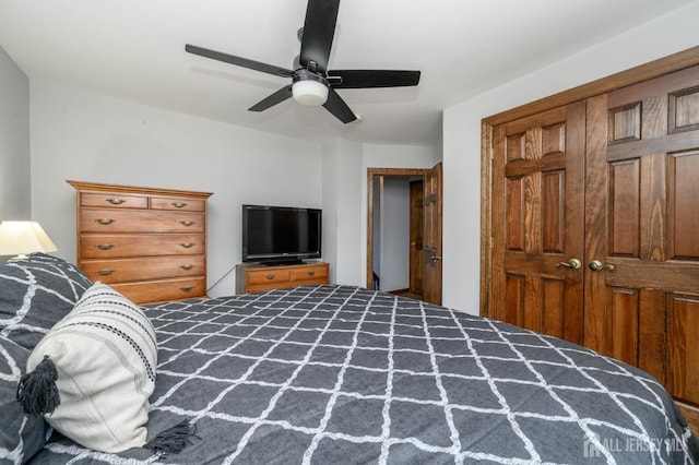 47 Lincoln Ave, Jamesburg, NJ 08831 - bedroom featuring a closet and a ceiling fan