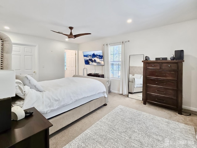 9 William Martin Way, Flemington, NJ 08822 - bedroom featuring light colored carpet, baseboards, and a ceiling fan