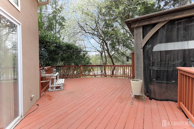 view of wooden terrace