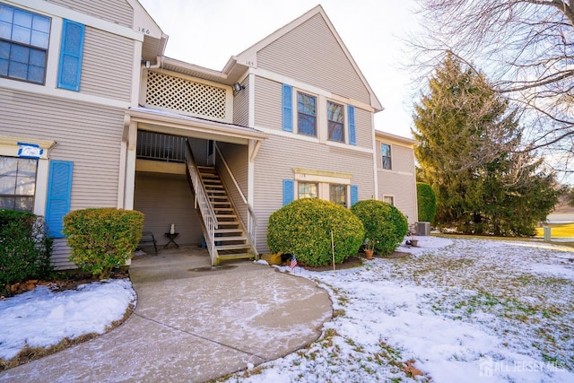 view of front of house with central AC