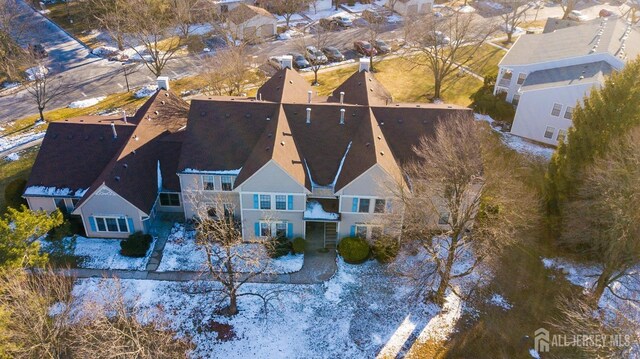 aerial view featuring a residential view