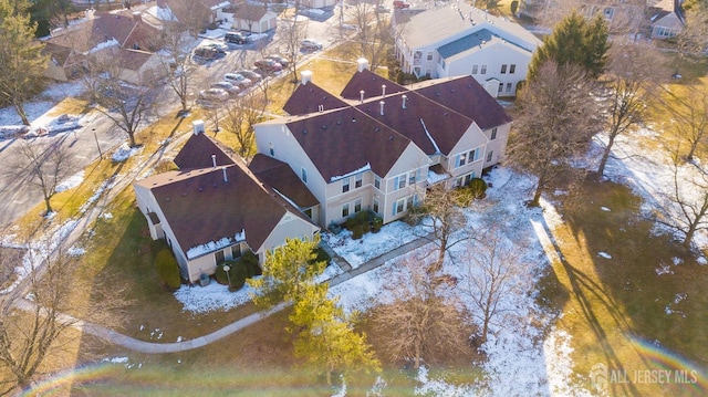 drone / aerial view with a residential view