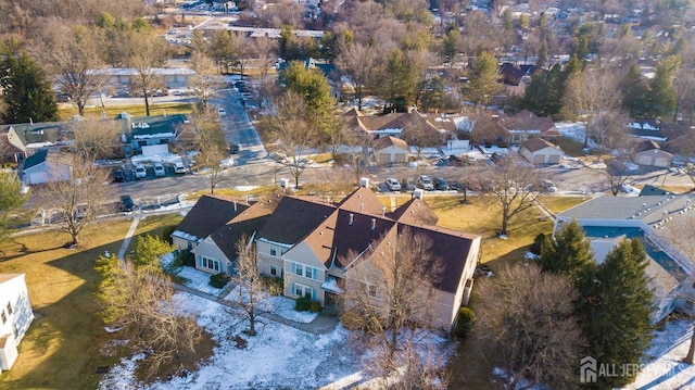 drone / aerial view featuring a residential view