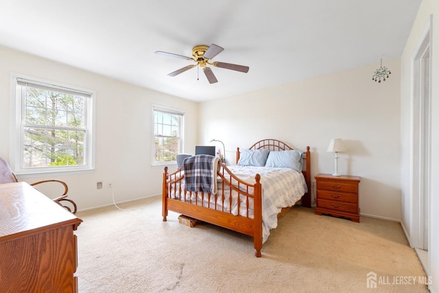 135 Archery Ct, Old Bridge, NJ 08857 - carpeted bedroom with baseboards and ceiling fan