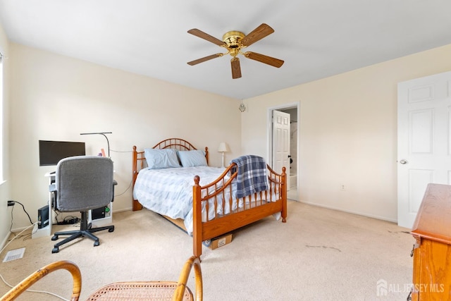 135 Archery Ct, Old Bridge, NJ 08857 - carpeted bedroom featuring baseboards, visible vents, and ceiling fan