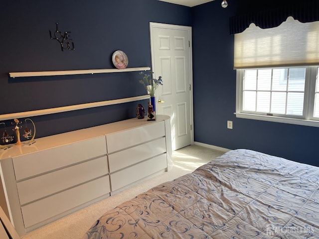 view of carpeted bedroom