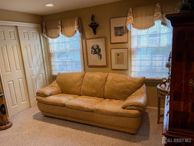 view of carpeted living room