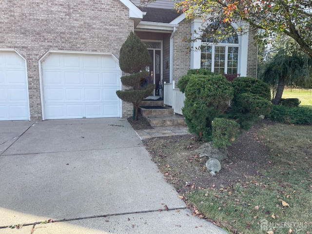 property entrance featuring a garage