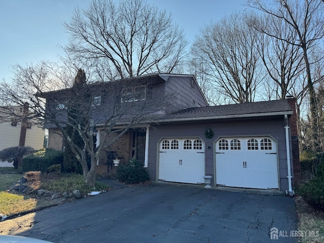 view of property with a garage