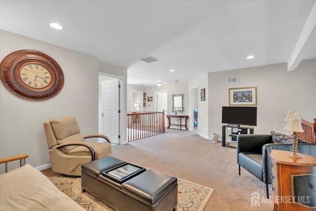 1 Ballybunion Dr, Monroe, NJ 08831 - living area with baseboards, light carpet, and recessed lighting