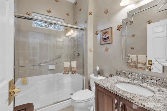 1 Ballybunion Dr, Monroe, NJ 08831 - bathroom with toilet, a stall shower, and vanity