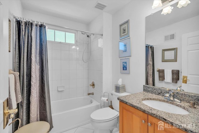 1 Ballybunion Dr, Monroe, NJ 08831 - full bathroom featuring toilet, vanity, shower / tub combo, and tile patterned floors