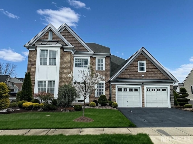 1 Ballybunion Dr, Monroe, NJ 08831 - view of front facade with asphalt driveway, a front yard, and a garage