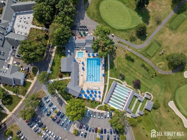 458 Revere Way Unit A, Monroe, NJ 08831 - aerial view of property and surrounding area featuring a pool area