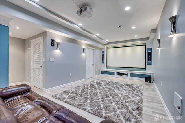 37 Muirfield Blvd, Monroe, NJ 08831 - home theater room with light wood-style flooring and recessed lighting