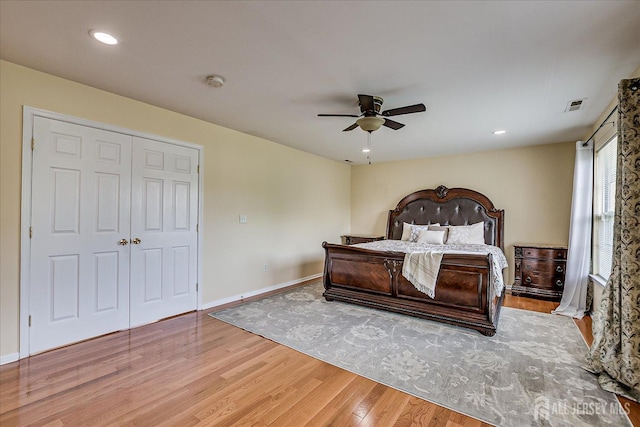 37 Muirfield Blvd, Monroe, NJ 08831 - bedroom with wood finished floors, a ceiling fan, and recessed lighting