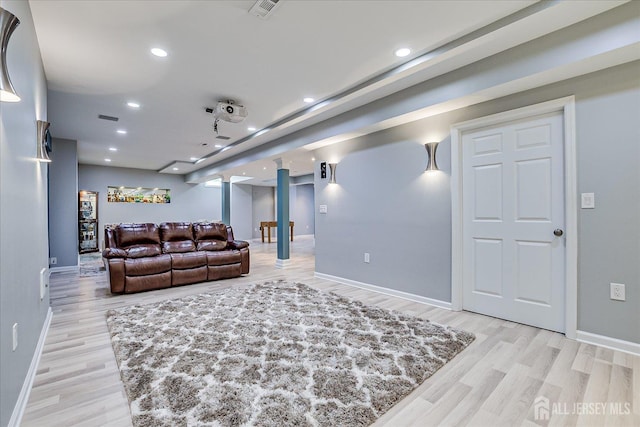 37 Muirfield Blvd, Monroe, NJ 08831 - living area with light wood-style flooring and recessed lighting
