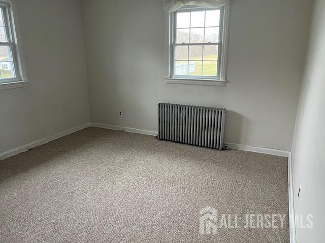 79 Davidson Mill Rd, South Brunswick, NJ 08902 - spare room with radiator heating unit, carpet flooring, plenty of natural light, and baseboards