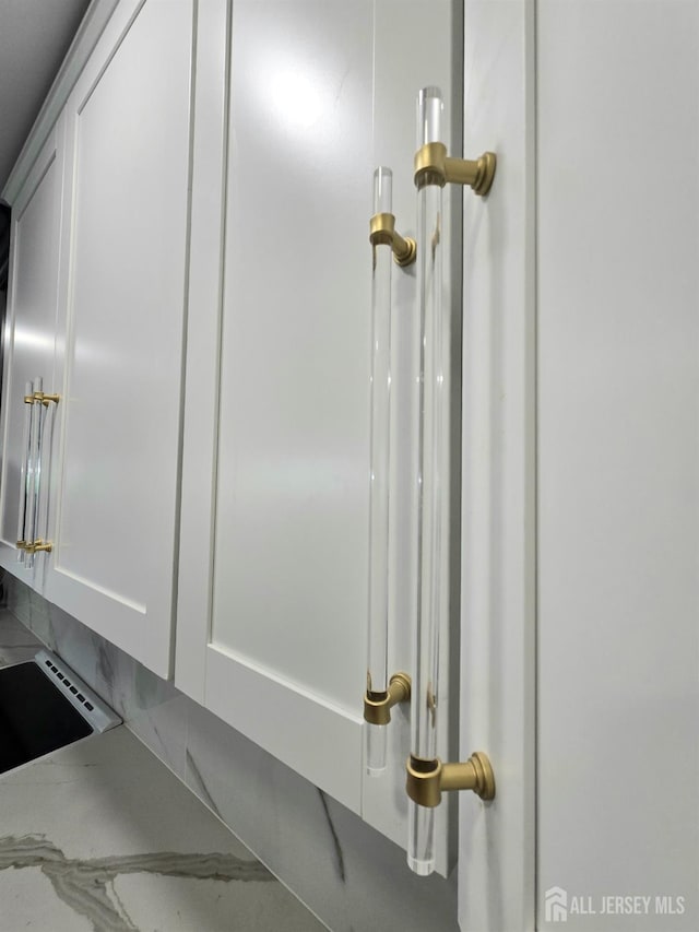 interior details with white cabinetry