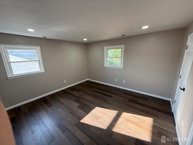 179 Buckelew Ave Unit A, Jamesburg, NJ 08831 - spare room with dark wood finished floors and recessed lighting