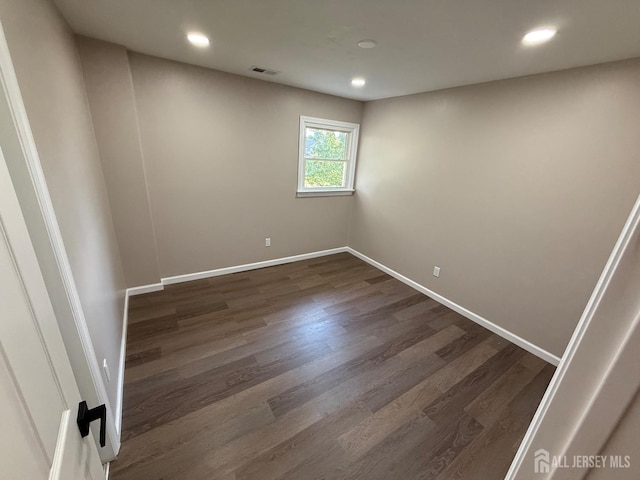 179 Buckelew Ave Unit A, Jamesburg, NJ 08831 - unfurnished room with dark wood-style floors and recessed lighting