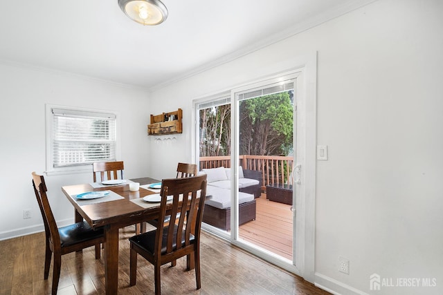 2903 Grasselli Ave, Linden, NJ 07036 - dining space with plenty of natural light, wood finished floors, ornamental molding, and baseboards