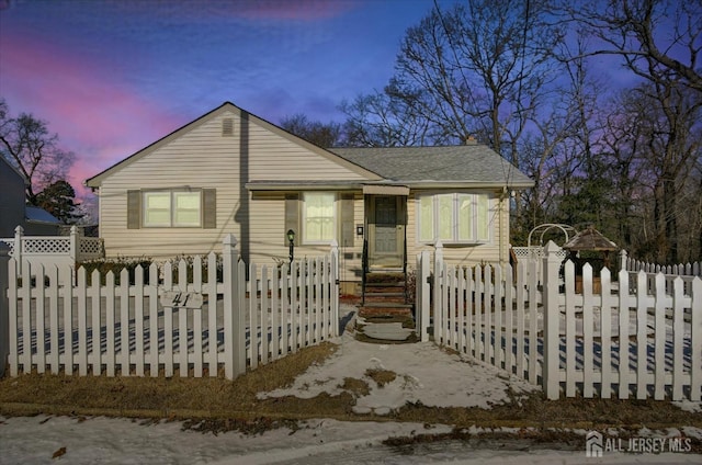 view of bungalow