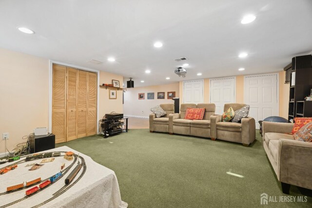 view of carpeted living room