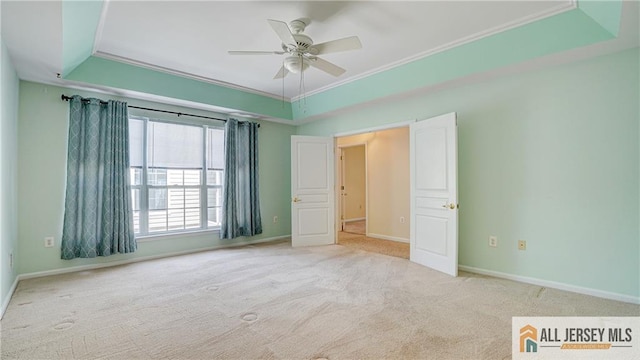 532 Waterside Blvd, Monroe, NJ 08831 - unfurnished bedroom featuring carpet, crown molding, baseboards, and a ceiling fan