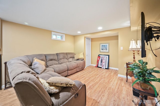 134 Devon Rd, Colonia, NJ 07067 - living area featuring light wood-style flooring and recessed lighting