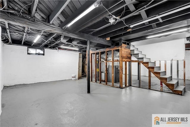 99 Crestview Rd, Fords, NJ 08863 - unfinished basement featuring stairs