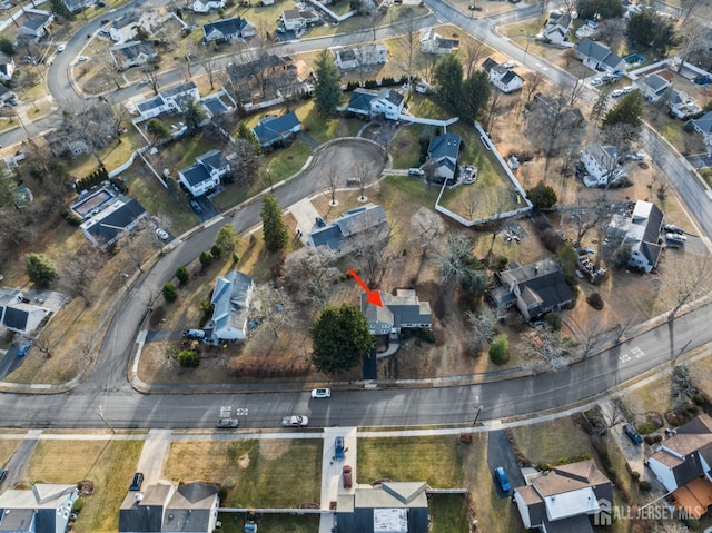 bird's eye view featuring a residential view