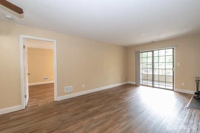 2708 Ridgefield Ct, Helmetta, NJ 08828 - unfurnished room with wood finished floors, baseboards, and ceiling fan