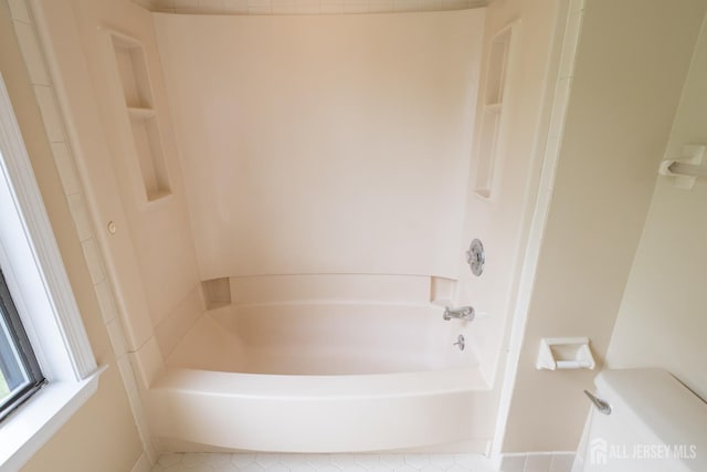 2708 Ridgefield Ct, Helmetta, NJ 08828 - bathroom featuring shower / tub combination, toilet, and tile patterned flooring