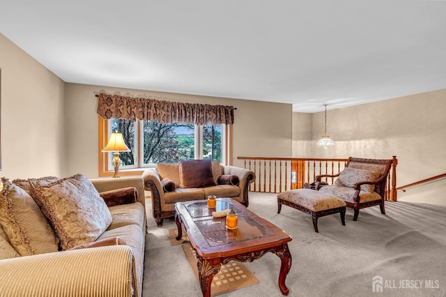 view of carpeted living room