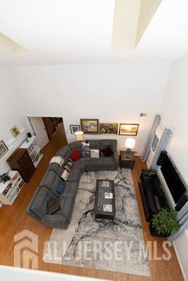 living area featuring wood finished floors