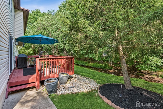 192 Middlesex Ave, Piscataway, NJ 08854 - view of yard with a wooden deck