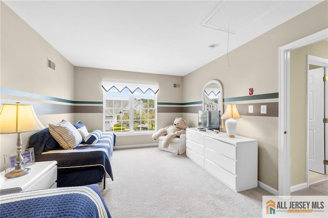 8 Tamarack Rd, Monroe, NJ 08831 - living area with attic access and carpet floors